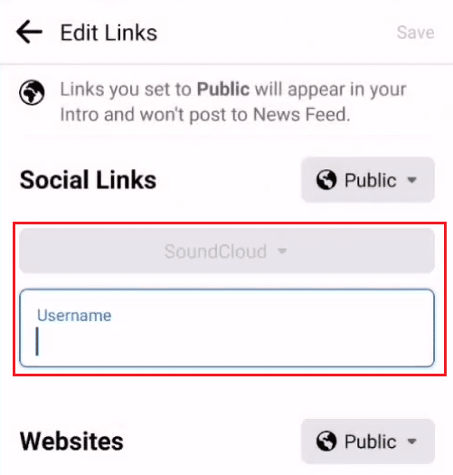 From the Platform drop-down menu, select SoundCloud - type your Username in the available field - tap on the tick mark icon on your phone keyboard