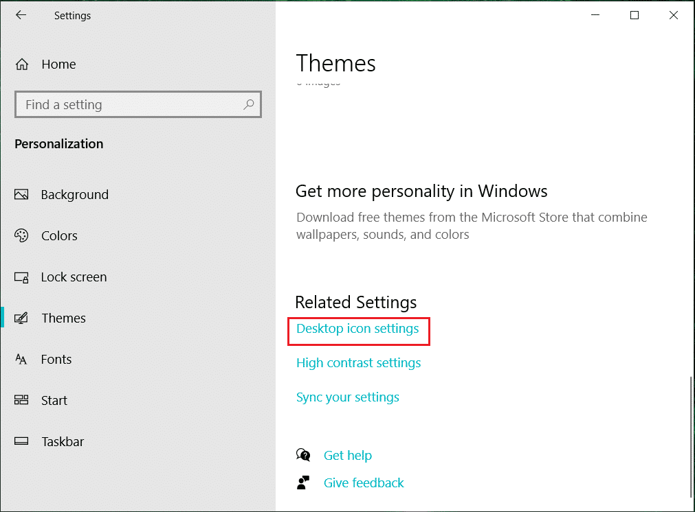 From the far right corner, click on Desktop icon settings link. How to Create Minimalist Desktop on Windows 10