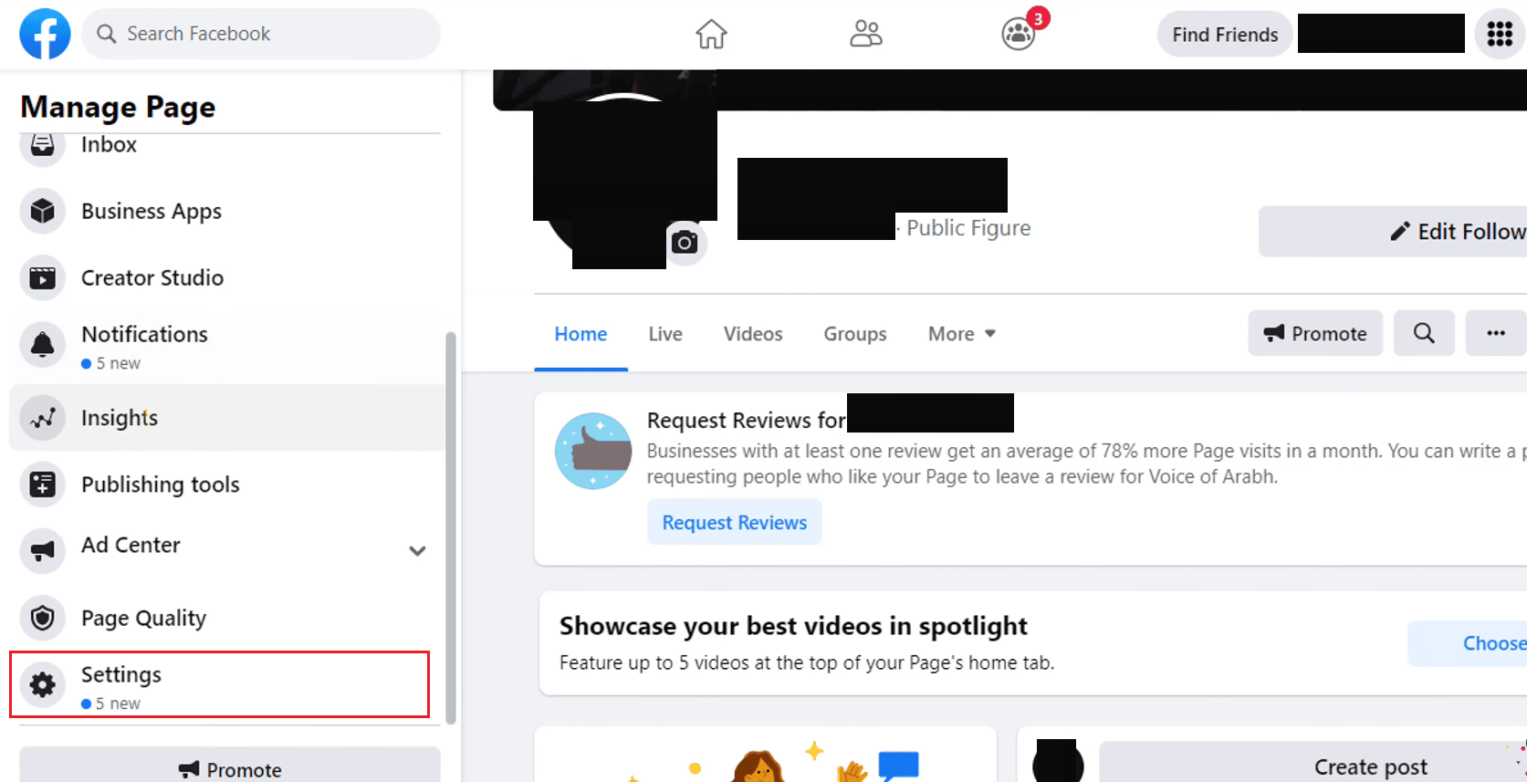 From the left pane, click on Settings | How to Block Someone on Facebook Business Page