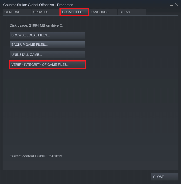 Go to Local Files and click on Verify Integrity of Game Files | Fix Application Load Error 5:0000065434