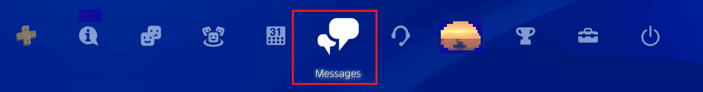 Go to Messages from your PS4 home screen