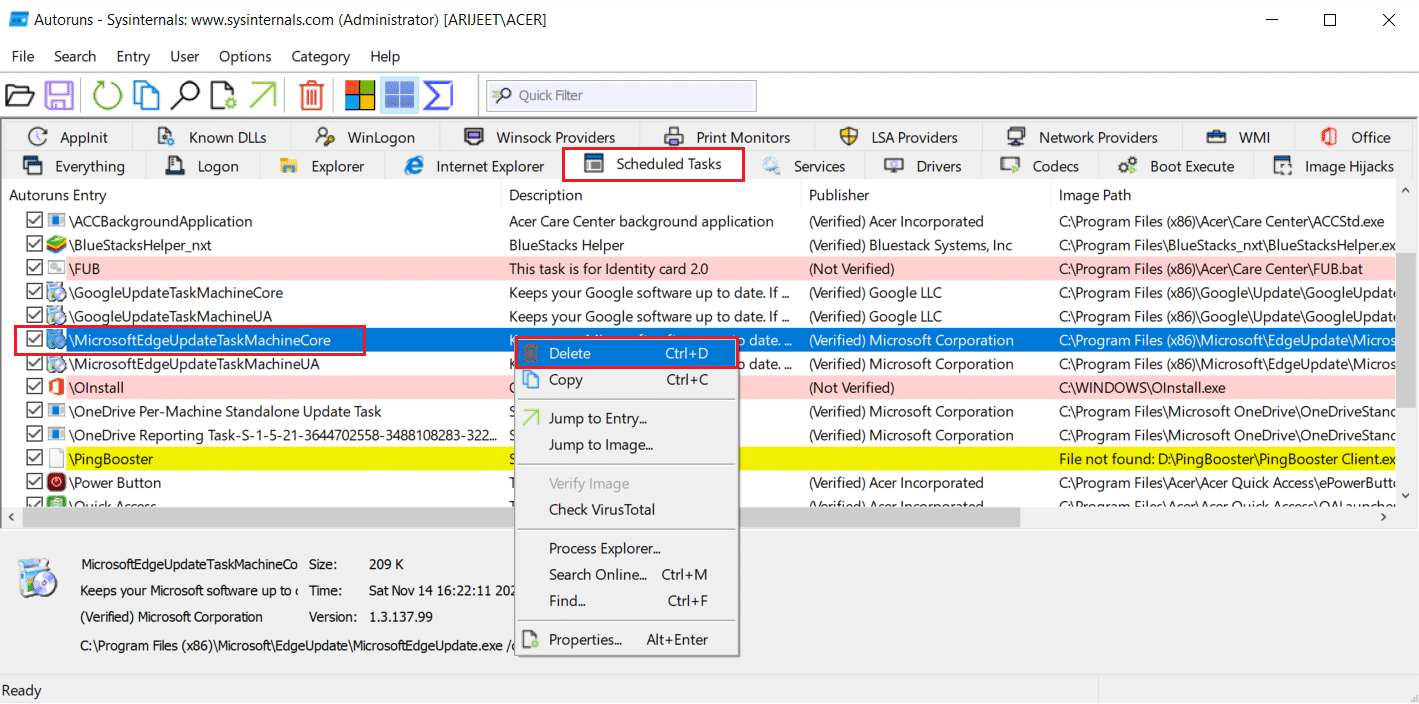 Go to Scheduled tasks tab and right click on an autoruns entry the select Delete option in the Autoruns app. How to Fix StartupCheckLibrary.dll Missing Error