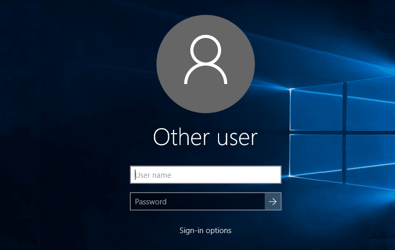 在 Windows 10 登录屏幕上隐藏电子邮件地址