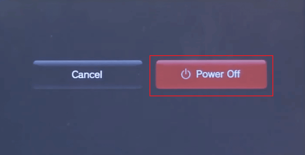 Hold the power button for 2 secs and then select Power Off
