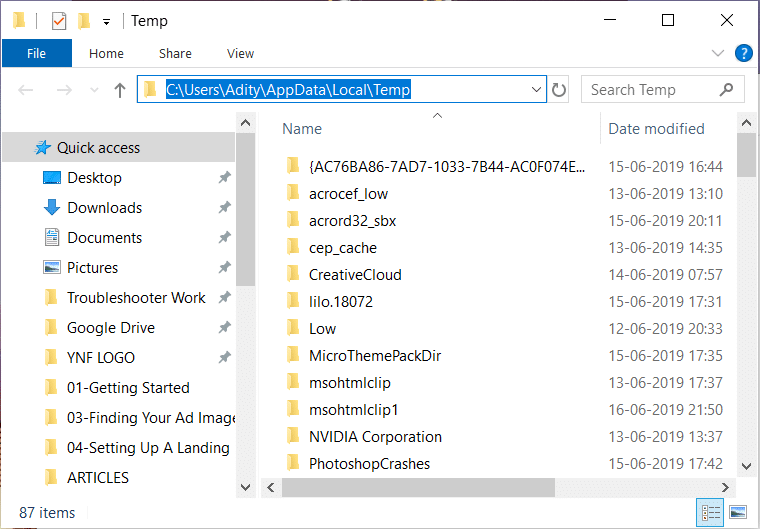 So löschen Sie temporäre Dateien in Windows 10