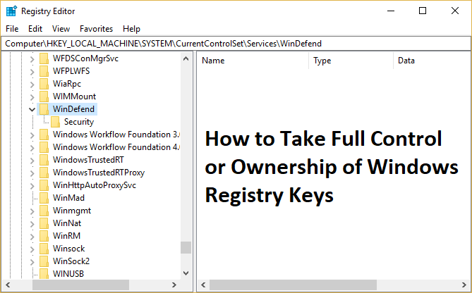 How to Take Full Control or Ownership of Windows Registry Keys
