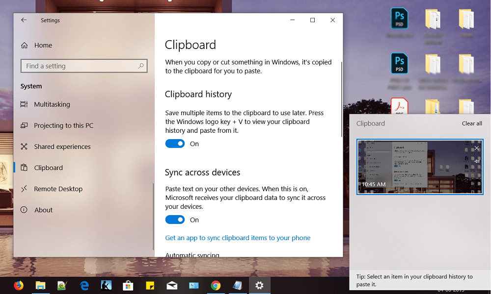 How To Use Windows 10 New Clipboard?