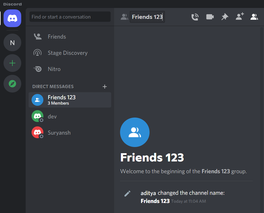 How to Change the Name of the Group DM on Discord