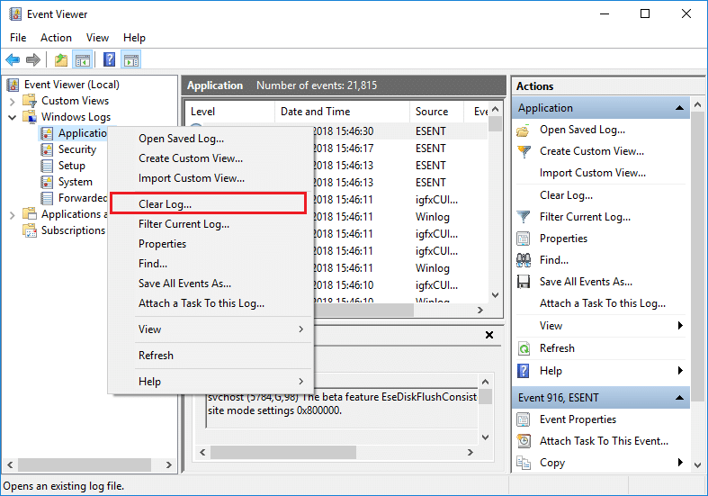 How to Clear All Event Logs in Event Viewer in Windows 10