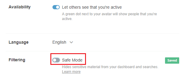 How to Disable Safe Mode on Tumblr