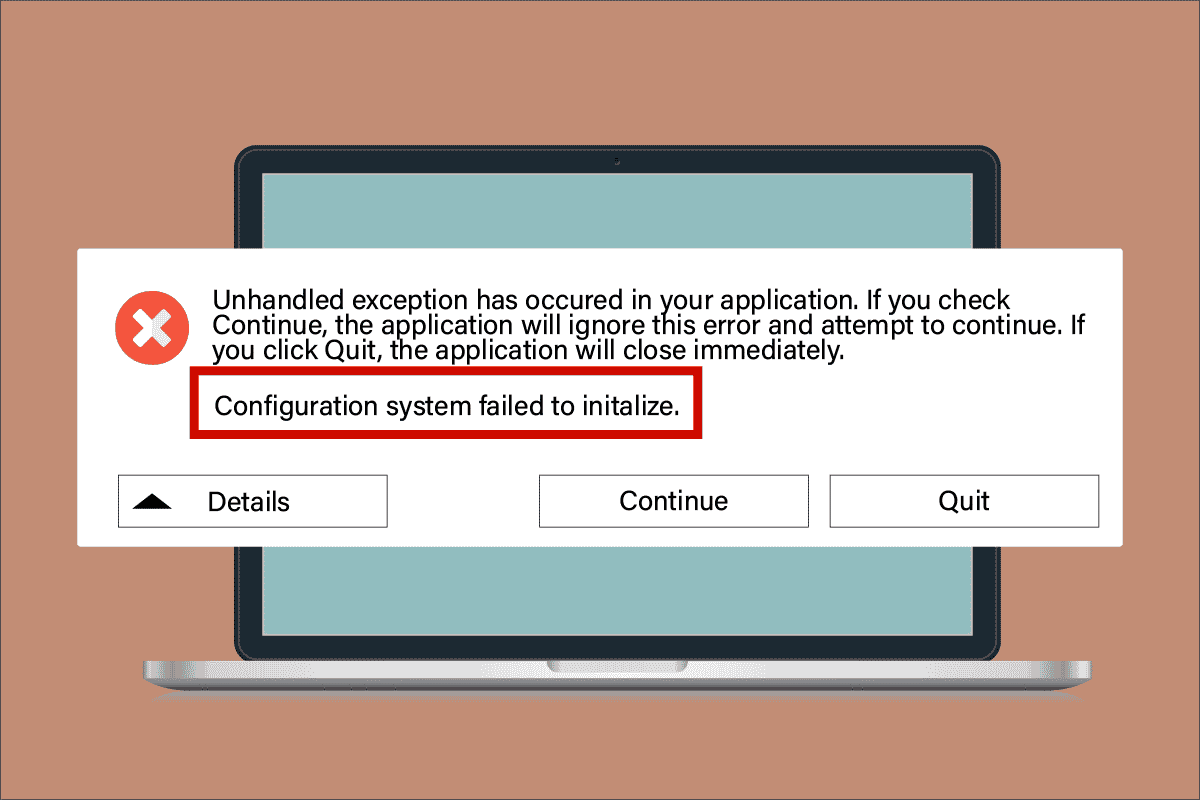 Fixa konfigurationssystemet kunde inte initieras på Windows 10