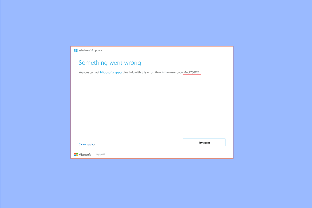 Fix Error Code 0xc7700112 in Windows 10