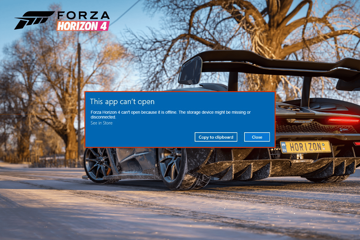 Herstel Forza Horizon 4 Hierdie toepassing kan nie oopmaak nie