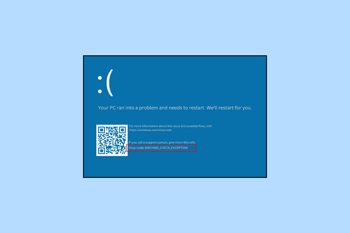 Fix Machine Check Exception Error in Windows