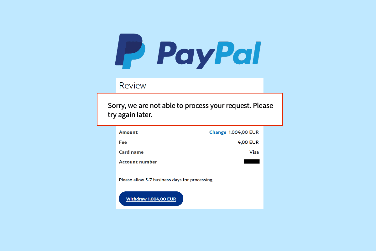 Fix PayPal Unable to Process Request