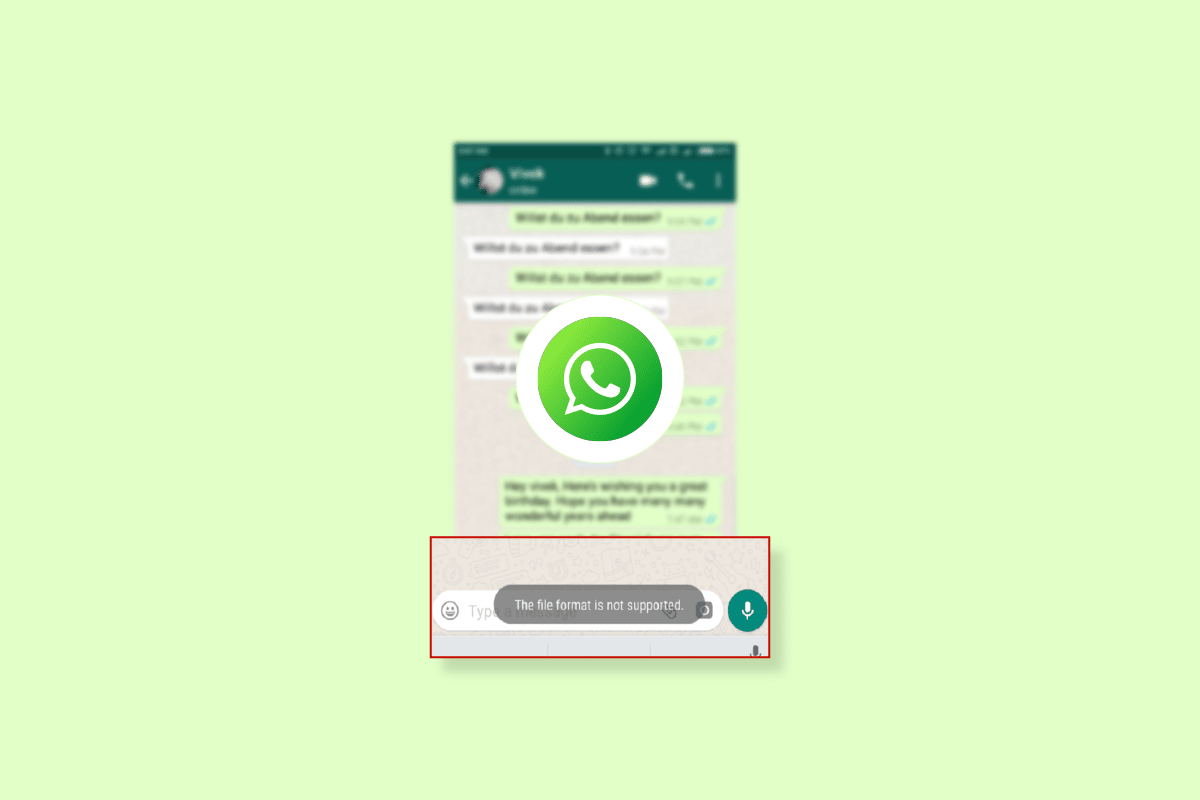Labojiet WhatsApp faila formātu, kas netiek atbalstīts operētājsistēmā Android
