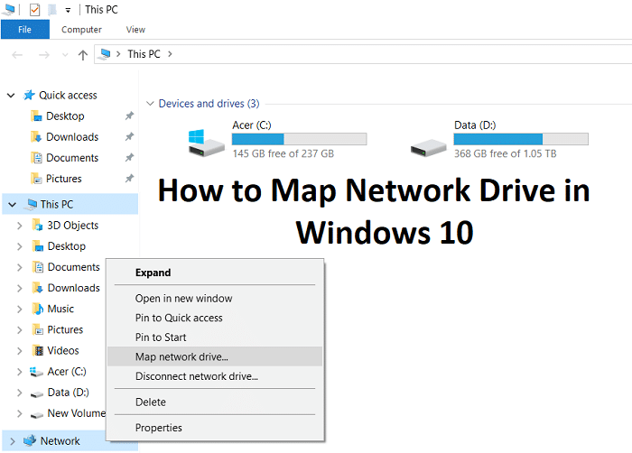 2 Ways To Map Network Drive in Windows 10