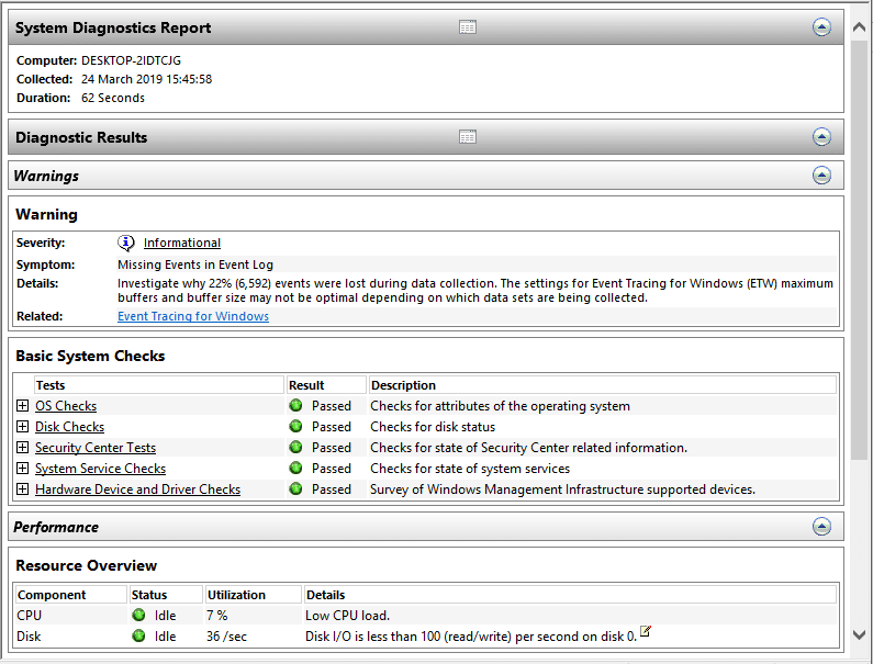 How to Open a Custom Report in Performance Monitor
