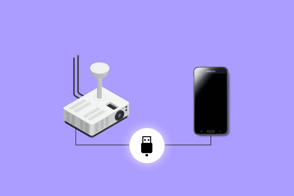 Como conectar o telefone ao projetor via USB