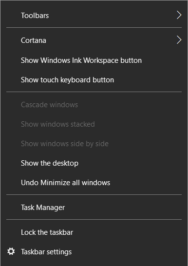 Disable the Task View Button in Windows 10