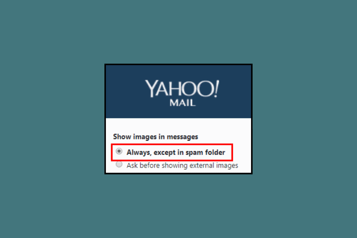 Cómo habilitar o deshabilitar imágenes en Yahoo Mail