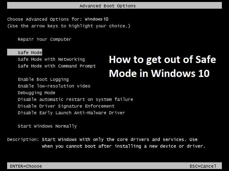 2 Ways to Exit Safe Mode in Windows 10