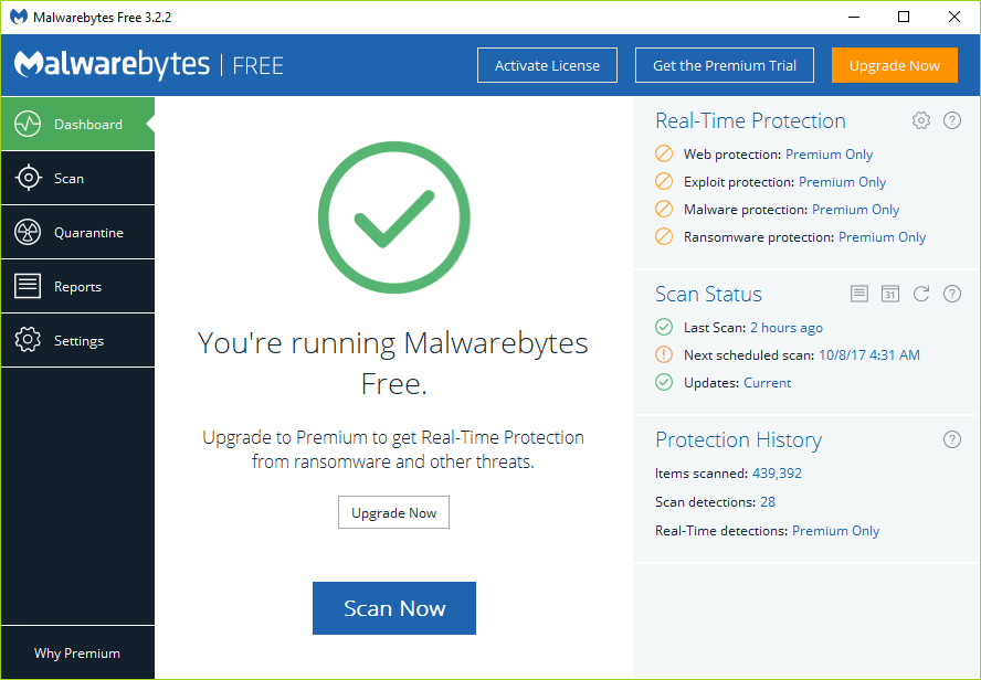 Чӣ тавр истифода бурдани Malwarebytes Anti-Malware барои нест кардани нармафзори зараровар