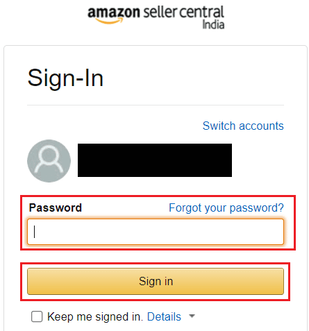 If you already have a regular account, enter the password and click on Sign in