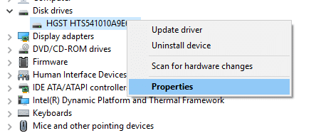 If you can’t see it, right click on the drive and select ‘Properties’
