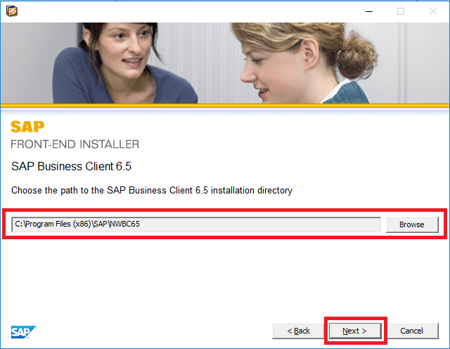 If you want to change the default path of SAP IDES click Browse