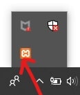 In the taskbar also, XAMPP icon will appear. Double-click to open up the XAMPP Control Panel