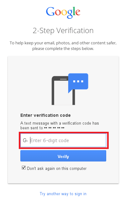 Insert your verification code. Then, click “Next”