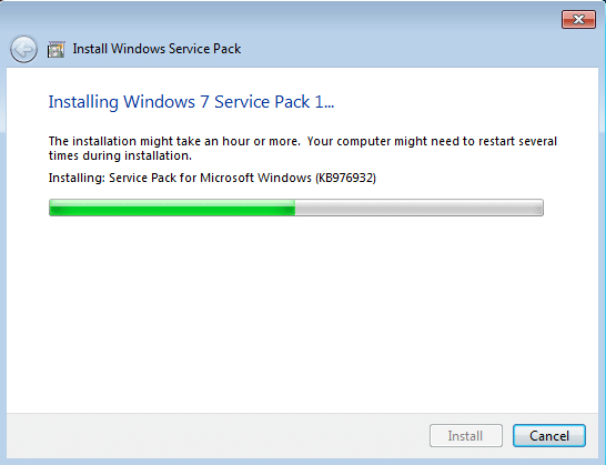 Installing Service Pack