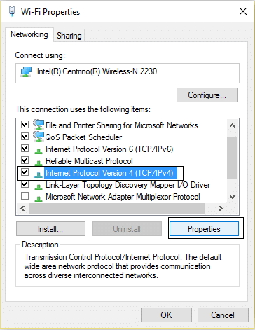 Internet protocol version 4 TCP IPv4 | Fix DHCP is not enabled for WiFi in Windows 10