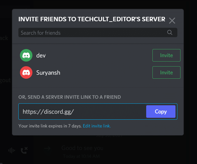 Invite users to your voice channel to watch your live stream