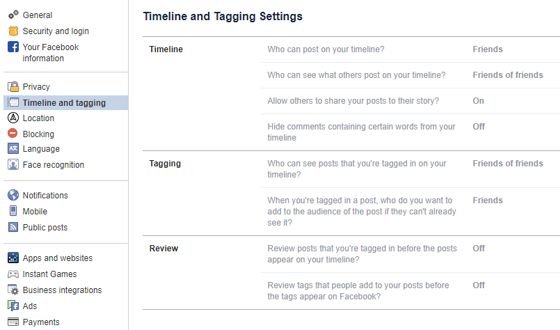 It allows you to control what appears on your timeline