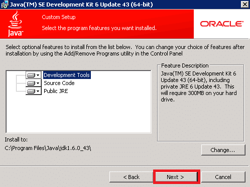 Java JDK setup oracle installer