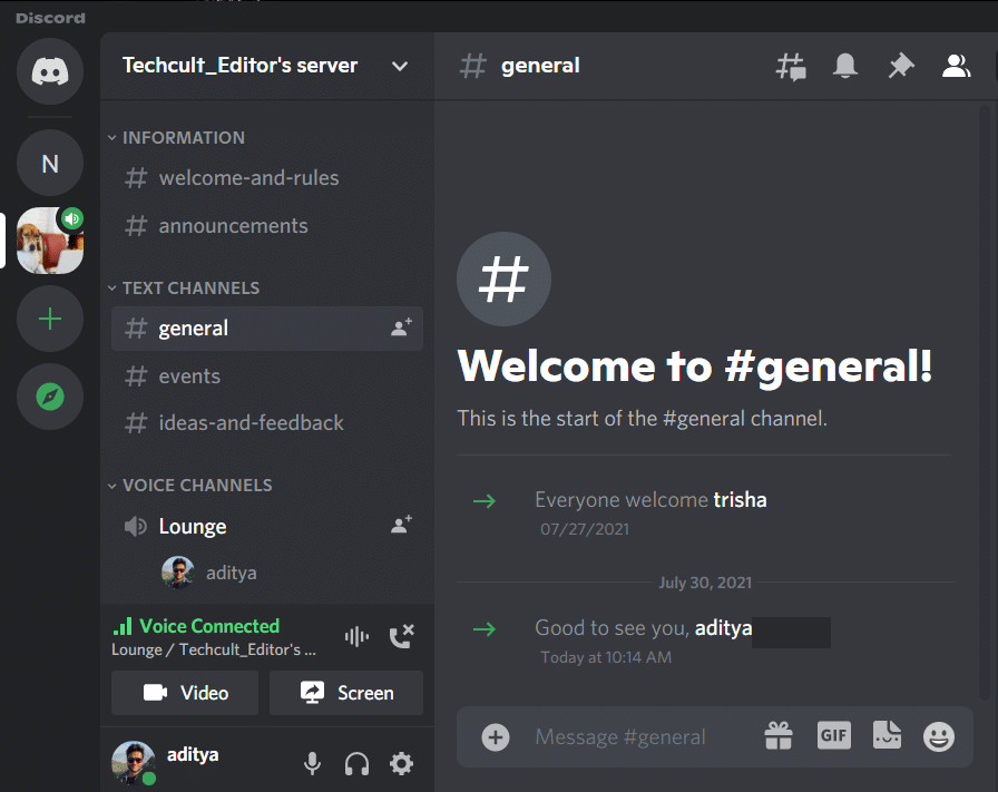 Launch Discord and navigate to the voice channel where you wish to stream