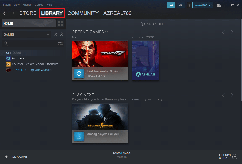 Launch the Steam application on your system and switch to the Library. Fix Steam Content File Locked