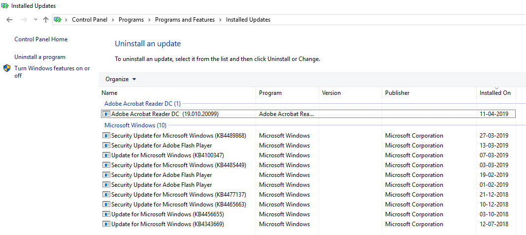 List of currently installed programs | Fix Windows 10 Stuck on Welcome Screen