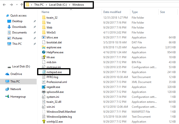 Locate notepad.exe file. Double click on it to open Notepad | Where is NOTEPAD in Windows 10?