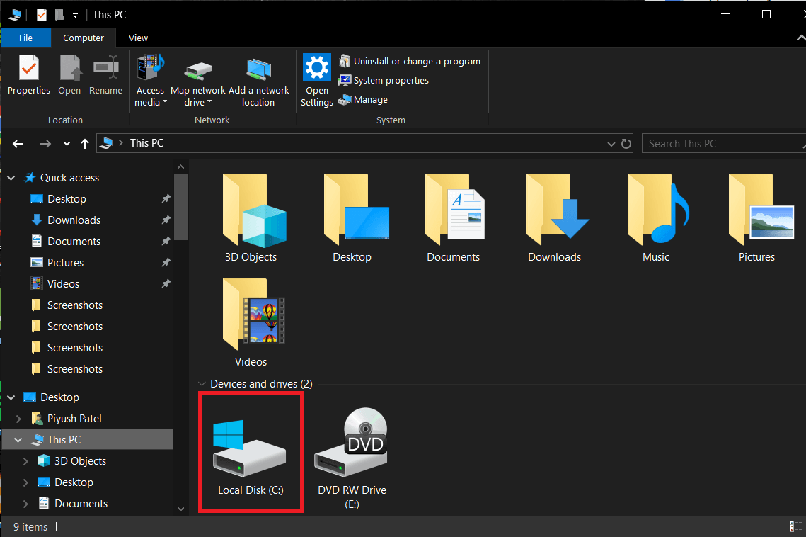 Once inside File Explorer, open up the drive where you installed steam