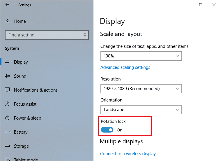 Lock Screen Rotation in Windows 10 Settings | How to Rotate Your Computer Screen