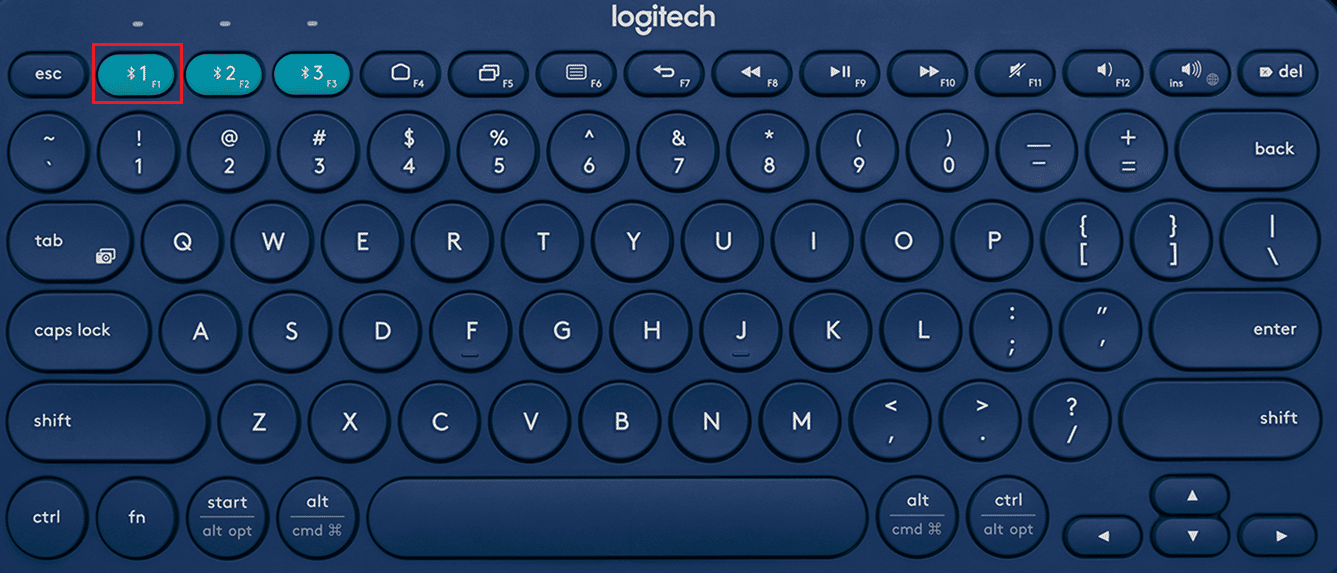 Logitech Bluetooth Keyboard Bluetooth button F1