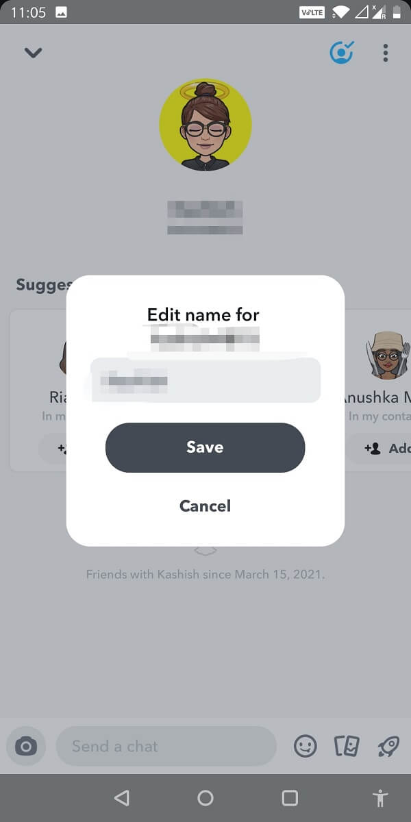 Look for the icon and tap on it then select “Edit Name”. You can now edit the name of this user.