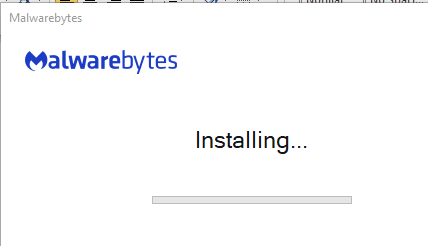 MalwareBytes will start installing on your PC