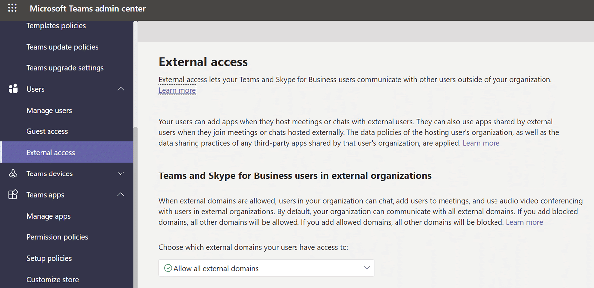 Manage External and Guest Access
