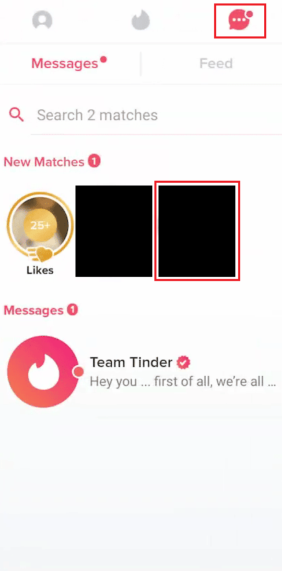 Messages tab - desired match