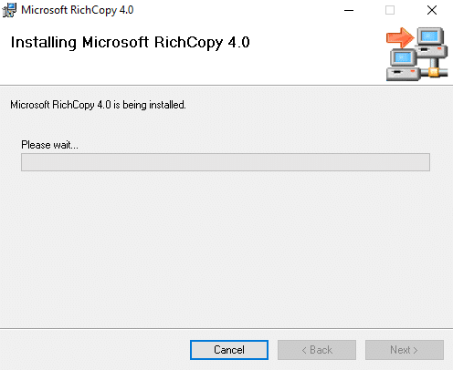 Microsoft RichCopy installation will start