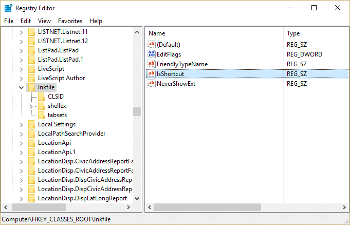 Name this new string as IsShortcut | This file does not have a program associated with it for performing this action [SOLVED]